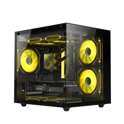 New Product Micro ATX Black Gaming PC Computer Case With Mid Tower Tempered Glass USB3.0 Cabinet PC Case