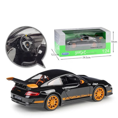 WELLY 1:24 Scale Diecast Model Cars GT3 RS Sports Car Model Alloy Car Model Collection Decoration for Kids Gifts