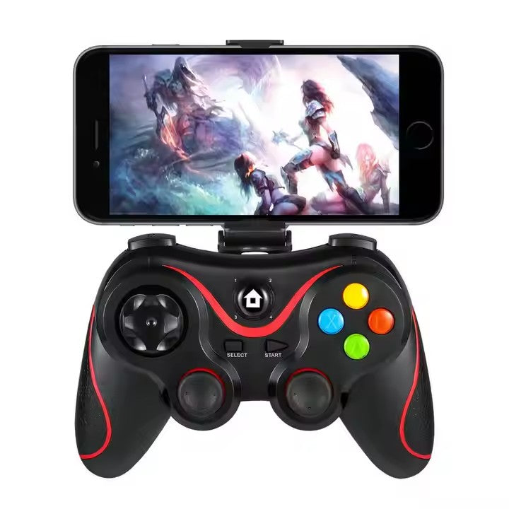 Hot Selling V8 BT Gamepad Wireless Gaming Controller Compatible with IOS Android Phone Holder
