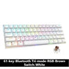 CK23 61-key Three-mode Mechanical Mini Keyboard Brown Switch E-sports Gaming Keyboard