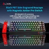 LDON 68 New Model RGB Wired Mechanical Keyboard 8000Hz Magnetic Switch 68 Laser Keys for PC Desktop Gaming Operation