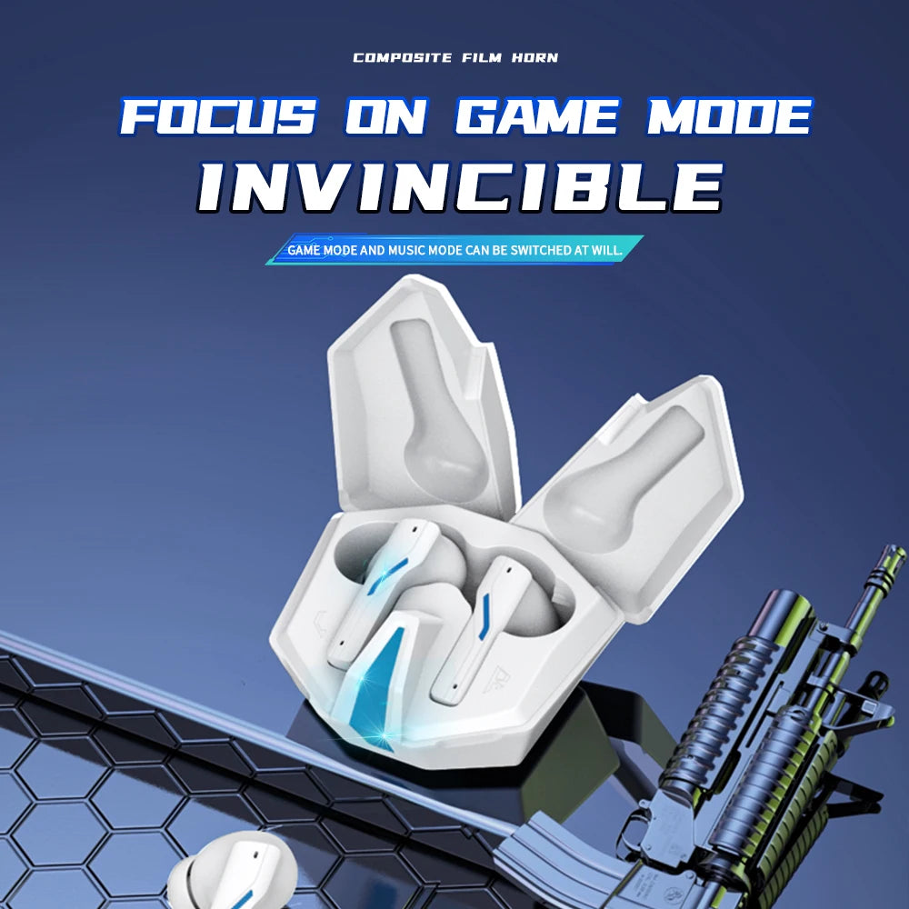 YW14 Professional Gaming Wireless Earbuds 0.06s No-Sense Low Latency In-Ear TWS Earphone with Noise Reduction and 13mm Speaker