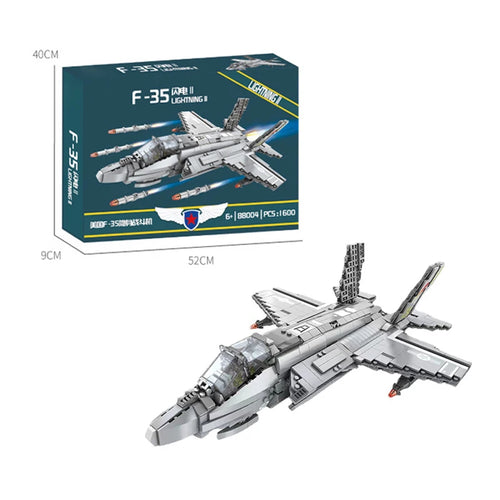 F-35 American Stealth Fighter 1:20 Scale Plastic Assembly Building Block Slot Toy for Age 3+