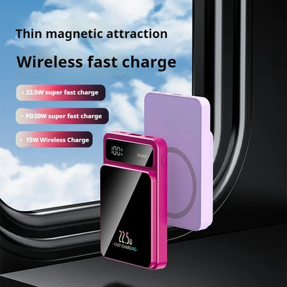 Thin Powerful Magnetic Power Bank 5000mah 15w Wireless PD 20W Fast Charging USB-C Output Battery Pack Mobile Power
