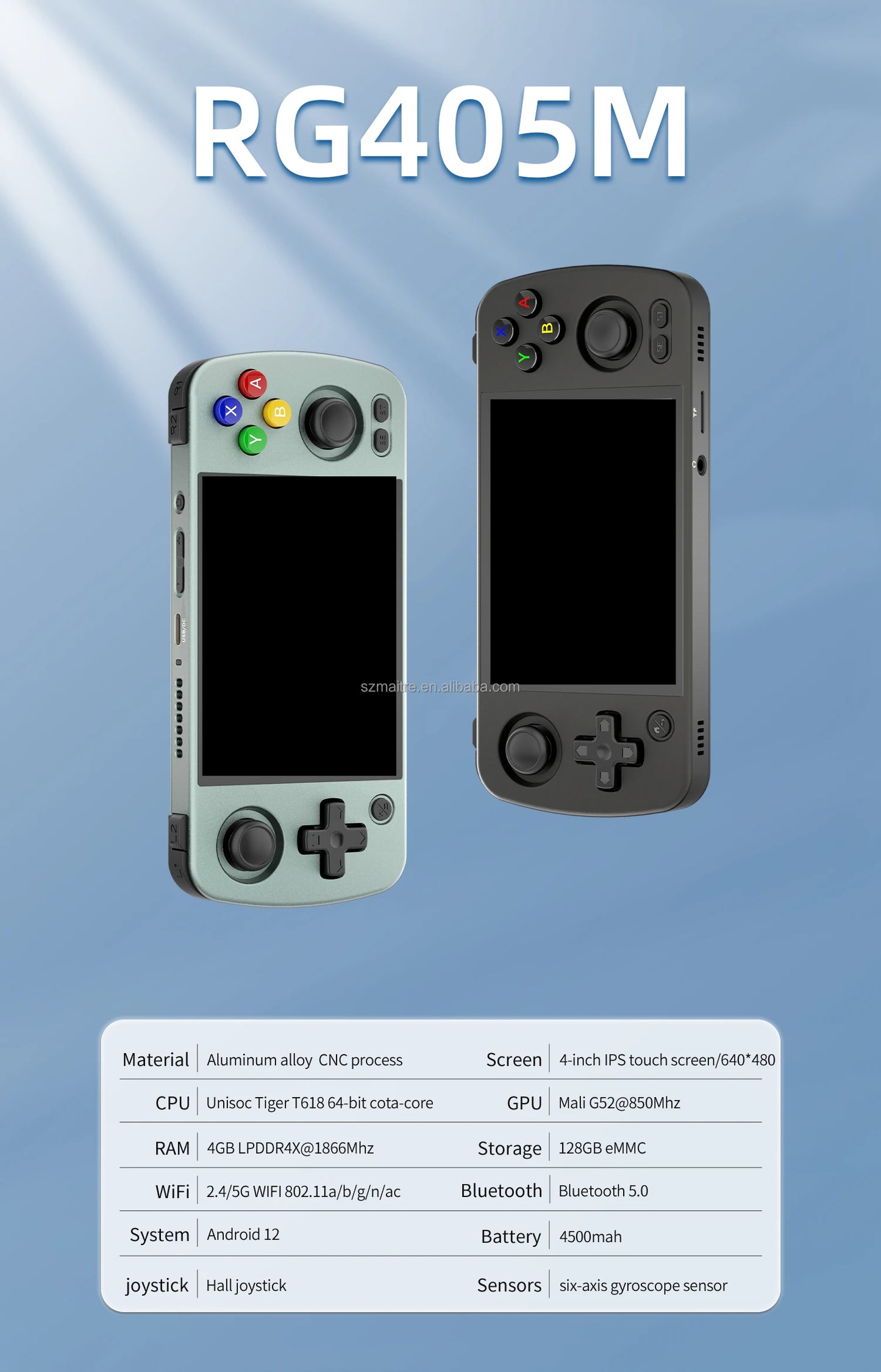 Mini Portable Anbernic Android 12 Newest Rg405m HD IPS Touch Screen Retro 3D Classic Game Console Supprting WiFi Connecting