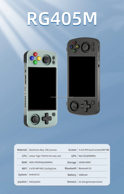 Mini Portable Anbernic Android 12 Newest Rg405m HD IPS Touch Screen Retro 3D Classic Game Console Supprting WiFi Connecting