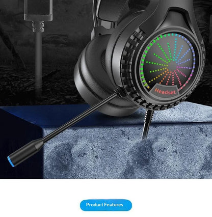 Cross-border Spot E-Sports Over-Ear Gaming 7.1 Surround Sound Active Noise Cancellation (ANC) 2m Cord Over-ear Headphones