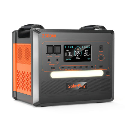 Solarplay, High Capacity 2500W Energy Storage Mobile Power, Solar Power Station