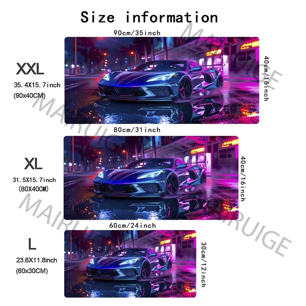 Japanese Painting Style Car Cool Stylish PC Gaming Mouse Pads Gamer Mats Teclado Ergonomic Pad Mat Laptop Office Carpet 900X400