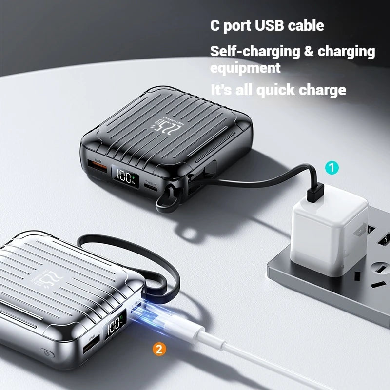 Super Mini PD20W Design Portable Mobile Power Bank 22.5W Super Fast Charge Small Mini Pocket Phone Chargers Powerbank 10000mAh