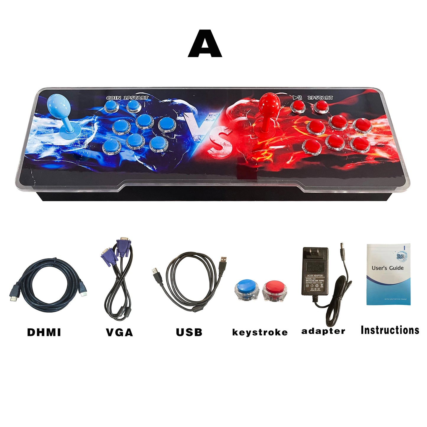 3D Retro Arcade Gaming Box 15*3D Video Game Console with English Language Support