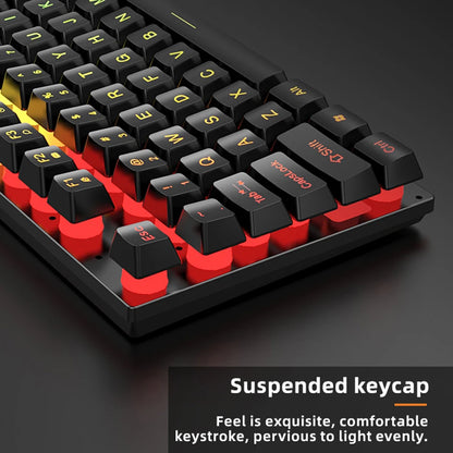 CT4-01 Gamers Combo Set Rainbow Backlit Wired Gaming Four-piece 4 in 1 Keyboard Mouse Headset Mouse Pad Combos for Computer