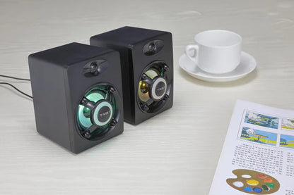 T-WOLF S1 Mini USB 2.0 Gaming Speaker Sound Equipment for Desktop Laptop PC Easy-to-Use Amplifiers/ Speakers