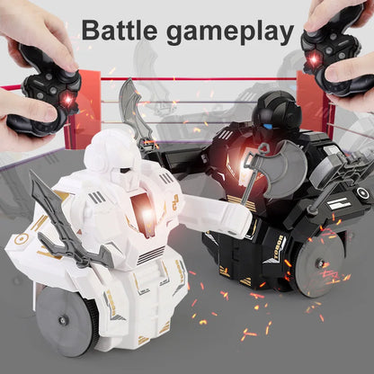 Factory Wholesale 2.4G Intelligent Combat Boxing and Fighting Rotating Combat Children's Robot Remote Control Toys Gifts for Kid