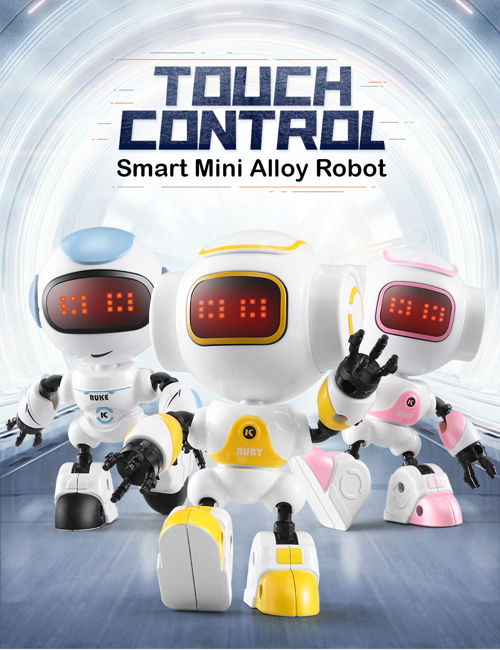 Hot Sale JJRC R9 RC Robot Ruby Touch Control DIY Gesture Mini Smart Robot Wholesales Cute Dancing Toy for Kids Gifts