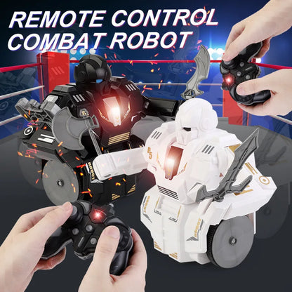 Factory Wholesale 2.4G Intelligent Combat Boxing and Fighting Rotating Combat Children's Robot Remote Control Toys Gifts for Kid