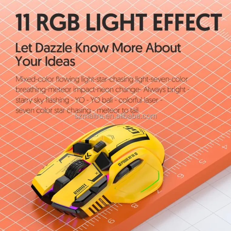 G6 Gaming Wired Mouse 12800DPI RGB Color Light USB Ergonomic Design Game Mouse for Computer Notebook PC Gamer Machine Mouse