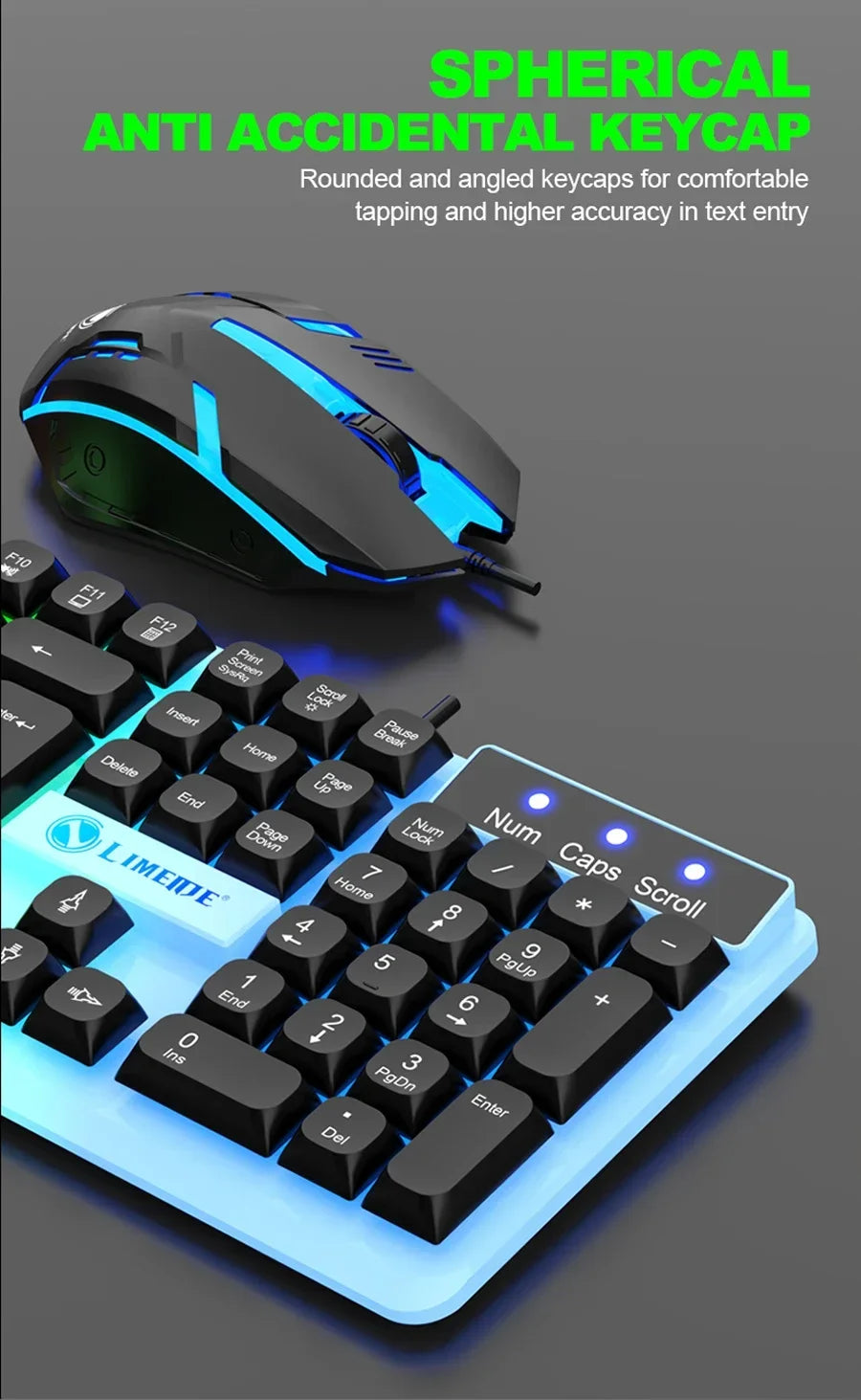 NG GTX350 Gaming Keyboard Mouse Combos Computer Laptop Backlight Gamer Kit LED Wired Usb Keyboard