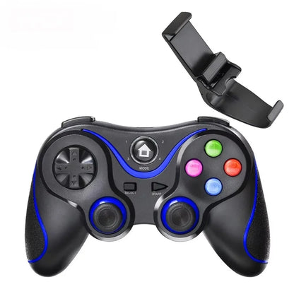 Multi-Mode V8 Gaming Controller BT Wireless Gamepad for Mobile/PC/TV Rechargeable Ergonomic Joystick with Custom Buttons