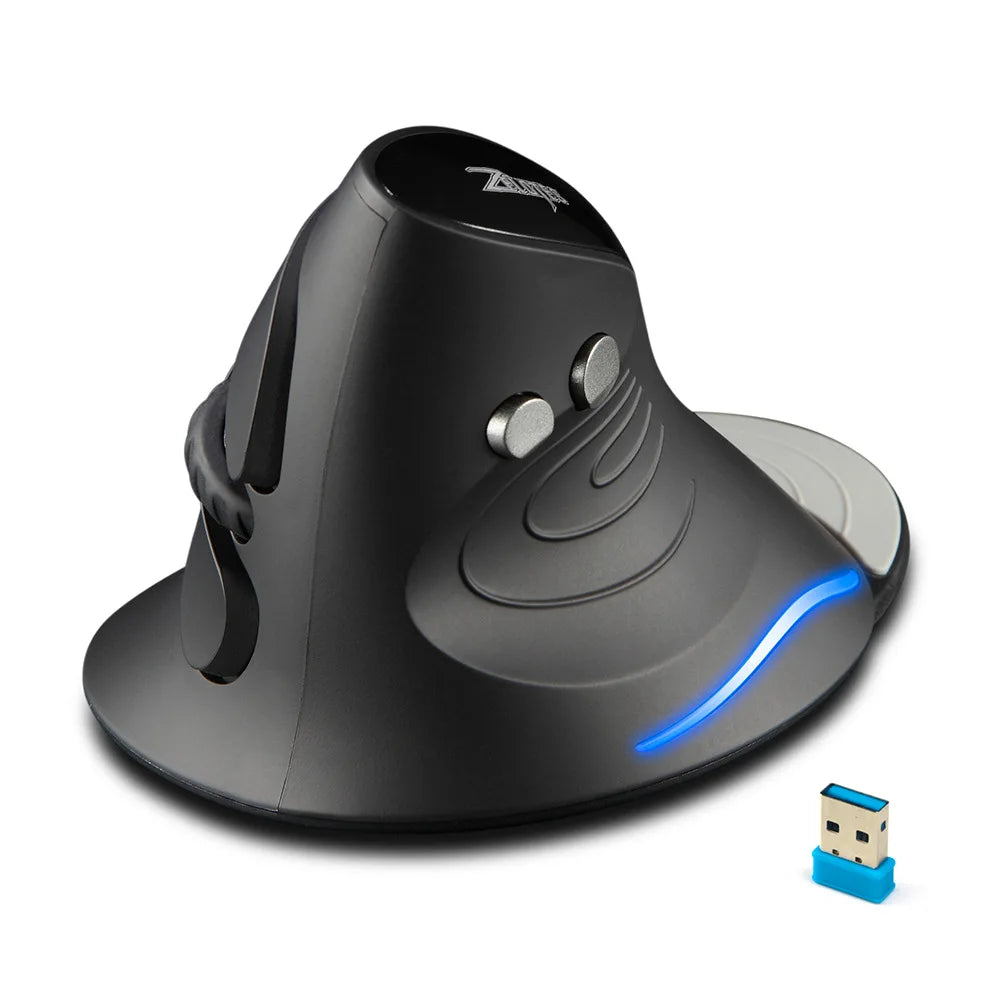 ZELOTES F-17 2.4GHz Wireless Right-Handed Gaming Mouse Vertical Optical Design RGB Backlit 6 Keys with 3 Adjustable DPI