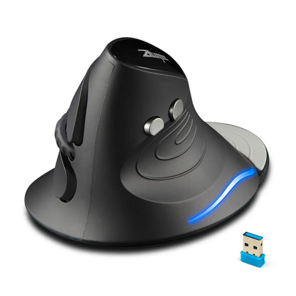 ZELOTES F-17 2.4GHz Wireless Right-Handed Gaming Mouse Vertical Optical Design RGB Backlit 6 Keys with 3 Adjustable DPI