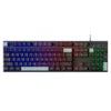 Shiba Ferry GK80 87-Key Membrane Non-Impact USB Wired Gaming Keyboard Rainbow Backlit Anti-Ghosting Multimedia Keys