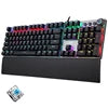 Wholesale AULA F2088 Wired USB 108 Keys Blue Switch 7-RGB Color Lighting Mixed Metal  Mechanical Gaming Keyboard