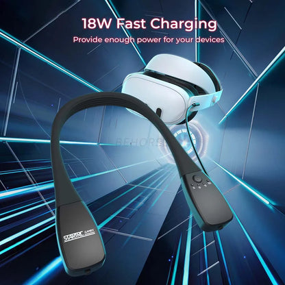 10000 Mah 18W Portable Neck Charging Treasure VR Accessories Headset Mobile Power Bank Fast Charger for Meta Quest3