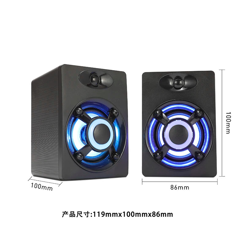 T-WOLF S1 Mini USB 2.0 Gaming Speaker Sound Equipment for Desktop Laptop PC Easy-to-Use Amplifiers/ Speakers