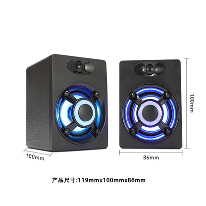 T-WOLF S1 Mini USB 2.0 Gaming Speaker Sound Equipment for Desktop Laptop PC Easy-to-Use Amplifiers/ Speakers