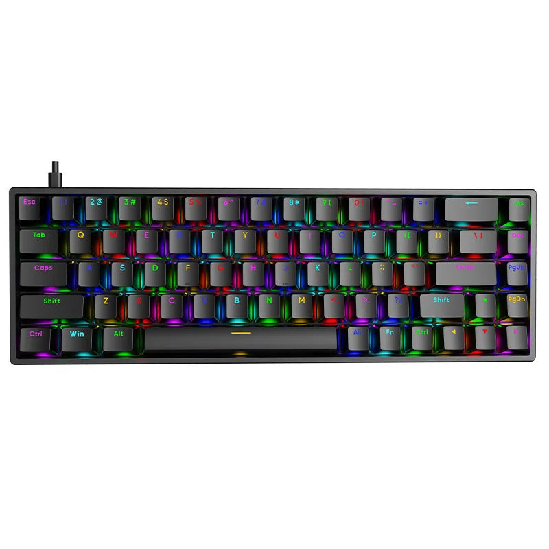 Luminous Mechanical Gaming Keyboard 68 Keys Wired Desktop & Laptop Blue & Red Switches
