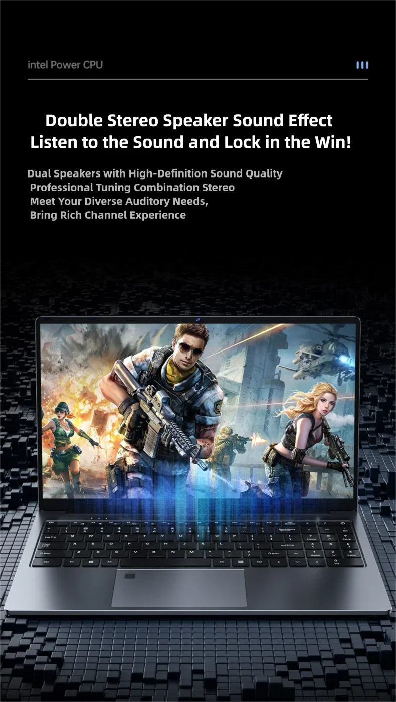 2026 New  Intel Core i7 5500U Laptop 15.6" IPS  Screen RAM 16GB Rom 128GB 256GB 512GB 1TB SSD Windows 11 Pro