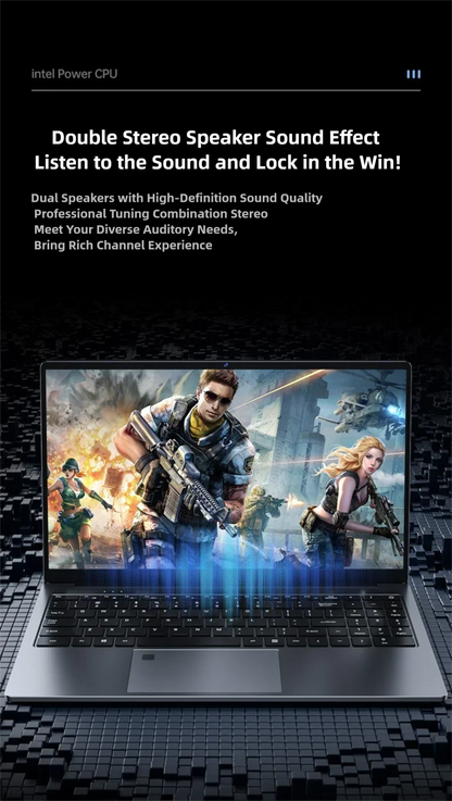 2026 New  Intel Core i7 5500U Laptop 15.6" IPS  Screen RAM 16GB Rom 128GB 256GB 512GB 1TB SSD Windows 11 Pro