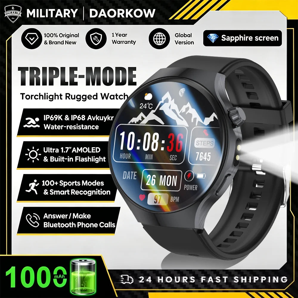 New smartwatch 2026-1.7-inch HD screen, 1000 mah battery, information alert function, multiple sports modes
