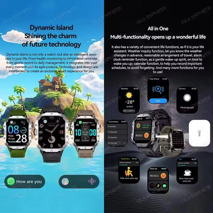 2025 New SmartWatch Men For Women Militray Outdoor GPS Track Sport Watches Heart Rate Sleep Waterproof Smart Watch IOS Android
