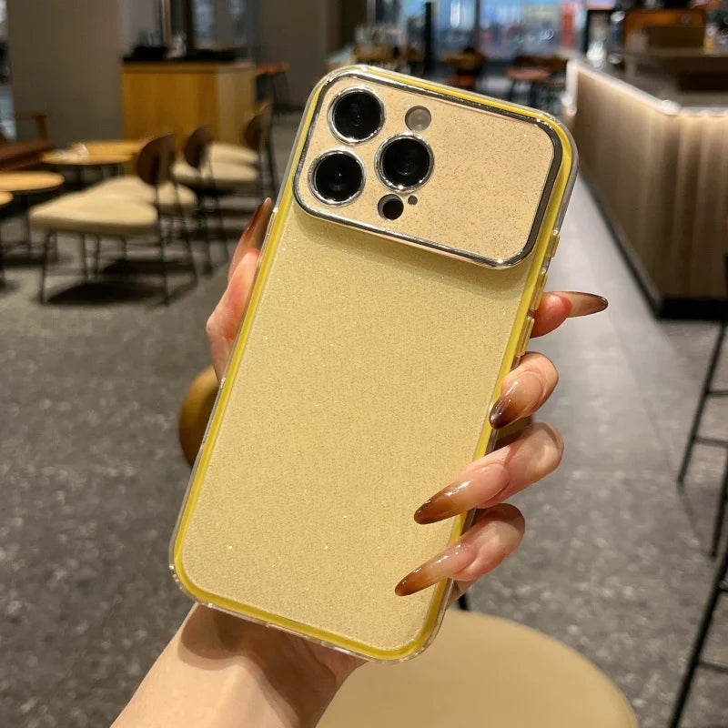 Luxury Shiny Glitter 2 in 1 Case for iPhone 17 Air 16 15 14 13 12 11 Pro Max Plus Shockproof Candy Soft Bright Protective Funda