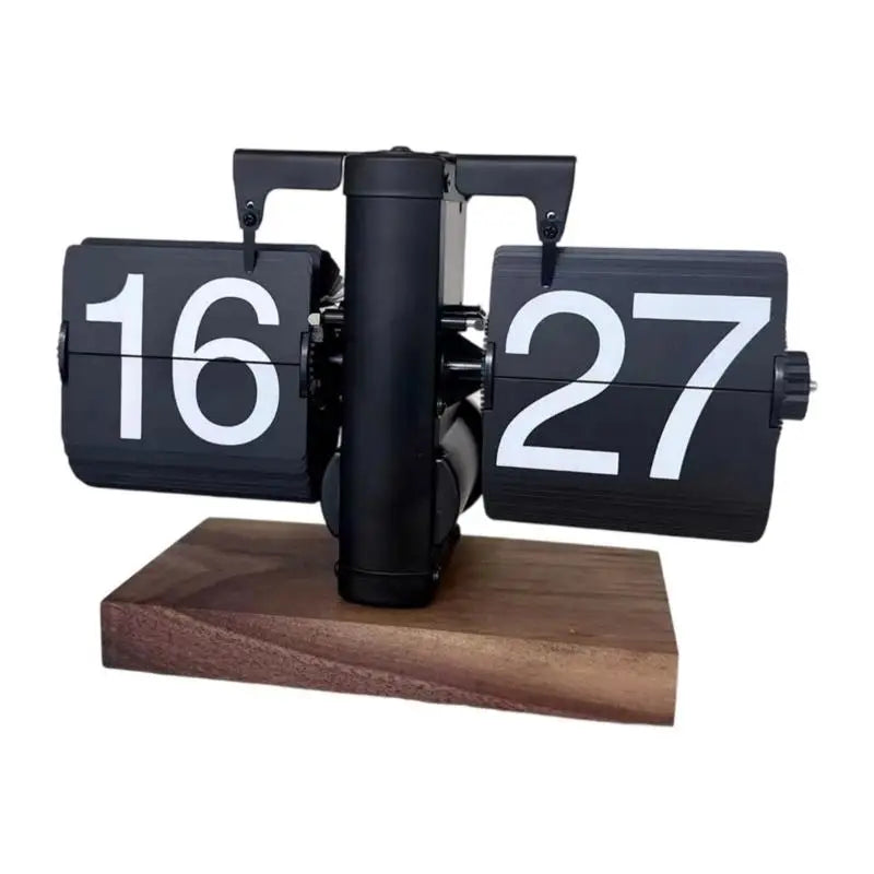 02DE Modern Clock with Quiet Mechanism Smooth Wooden Surfaces 12 Hour Format Easy Adjustment Knob for Home Office Decor