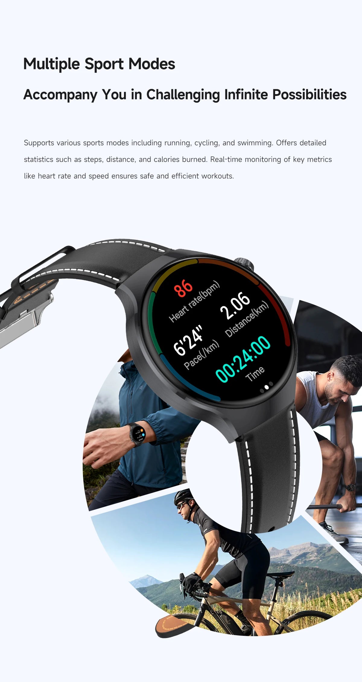 New smartwatch 2026-1.7-inch HD screen, 1000 mah battery, information alert function, multiple sports modes