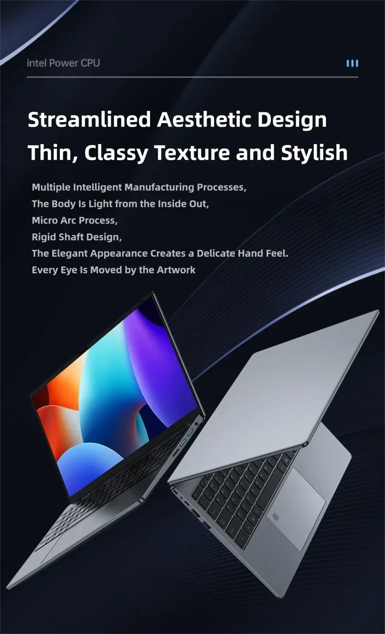2026 New  Intel Core i7 5500U Laptop 15.6" IPS  Screen RAM 16GB Rom 128GB 256GB 512GB 1TB SSD Windows 11 Pro