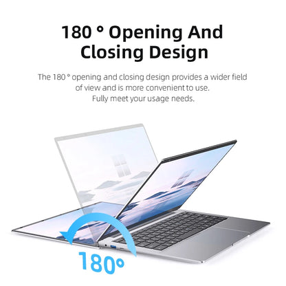 14.1" Laptop Computer Windows 11 Pro Intel Atom A3950 Notebook PC 12GB RAM 512GB 1TB M.2 SSD 1920*1080P Office Study Computer