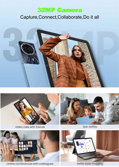Nenmone Mpad15 14 Inch Tablet Android 15 16GB+512GB 1920*1200 4G Phone Call Tablet 14inch Bluetooth 5G WiFi Pad 12000mAh 32MP