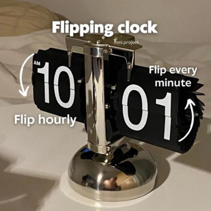 Clock Digital  Down Clock Retro Minimalist Single Foot Mechanical Auto  Clock Desk Clock for Home Livingroom