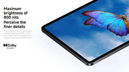 Global Version Xiaomi Pad 7 11.2 'Xiaomi HyperAI 144Hz 3.2K Display Snapdragon 7 + Gen 3 Octa core Processor 45W 8850mAh Battery