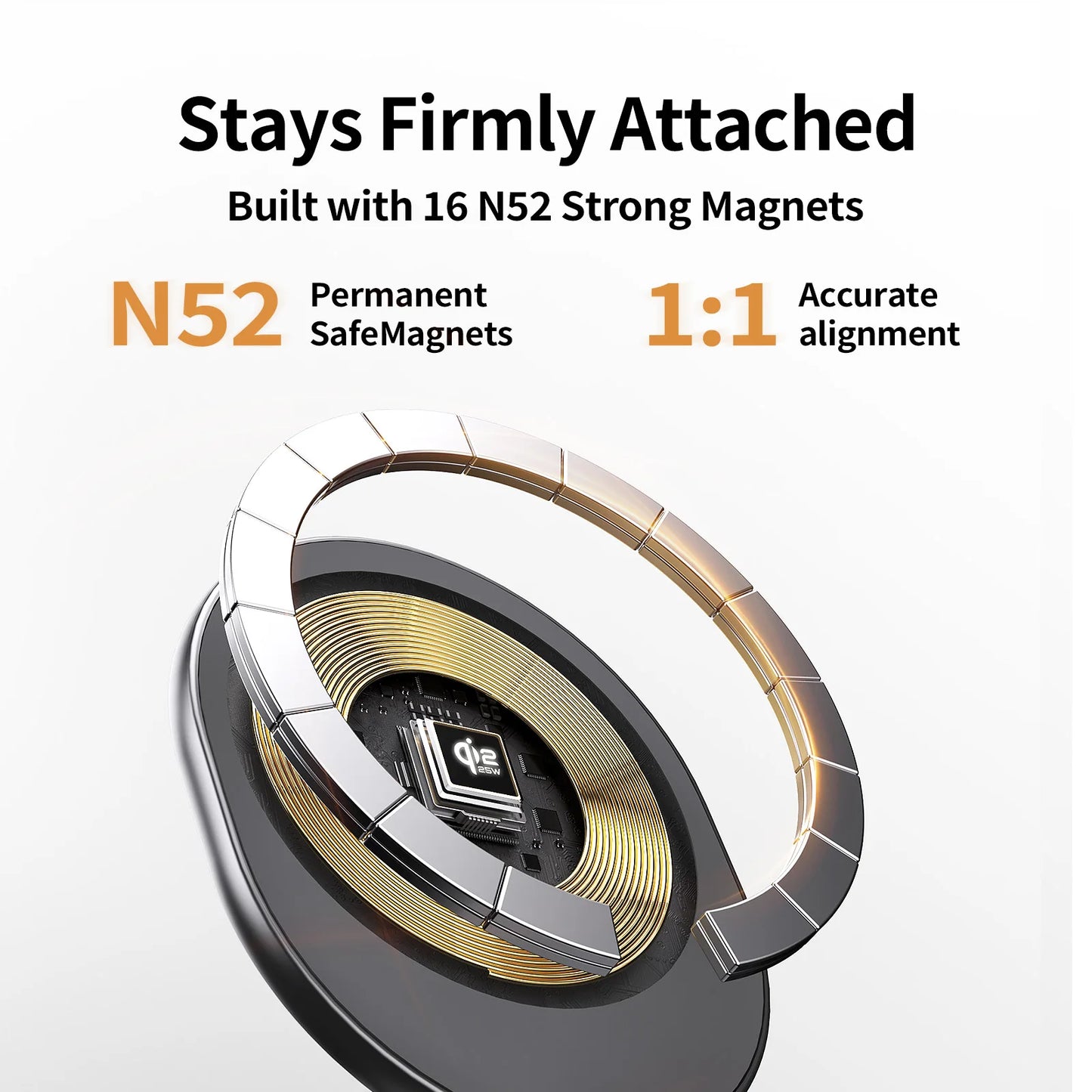 Qi2.2 25W Metal Wireless Charger Protable Fast Charging Station Stand 360° Rotation for iPhone 17 16 15 14 Pro Max Watch Airpods