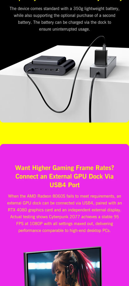 GPD WIN 5 Handheld Gaming Laptop Portable Gaming Entertainment with Laptop Functionality