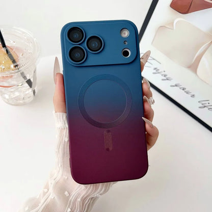 Gradient Magnetic Case for iPhone 17 Pro Max 17 Pro Air Cover Mag-safe Wireless Shell Full Camera Lens Film Soft Silicone Fundas