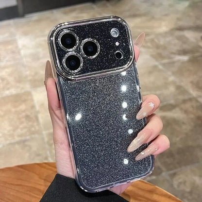 Luxury Shiny Glitter 2 in 1 Case for iPhone 17 Air 16 15 14 13 12 11 Pro Max Plus Shockproof Candy Soft Bright Protective Funda