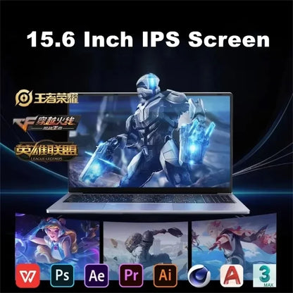 2026 New  Intel Core i7 5500U Laptop 15.6" IPS  Screen RAM 16GB Rom 128GB 256GB 512GB 1TB SSD Windows 11 Pro