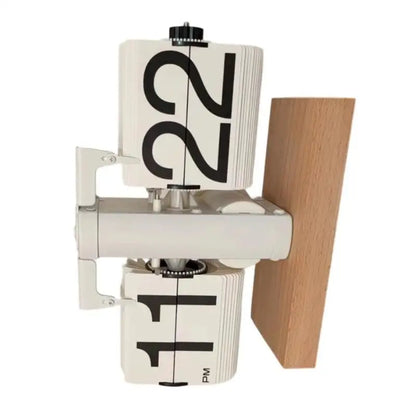 02DE Modern Clock with Quiet Mechanism Smooth Wooden Surfaces 12 Hour Format Easy Adjustment Knob for Home Office Decor