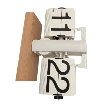 02DE Modern Clock with Quiet Mechanism Smooth Wooden Surfaces 12 Hour Format Easy Adjustment Knob for Home Office Decor